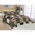 Animal fur design flannel blanket 3PCS set